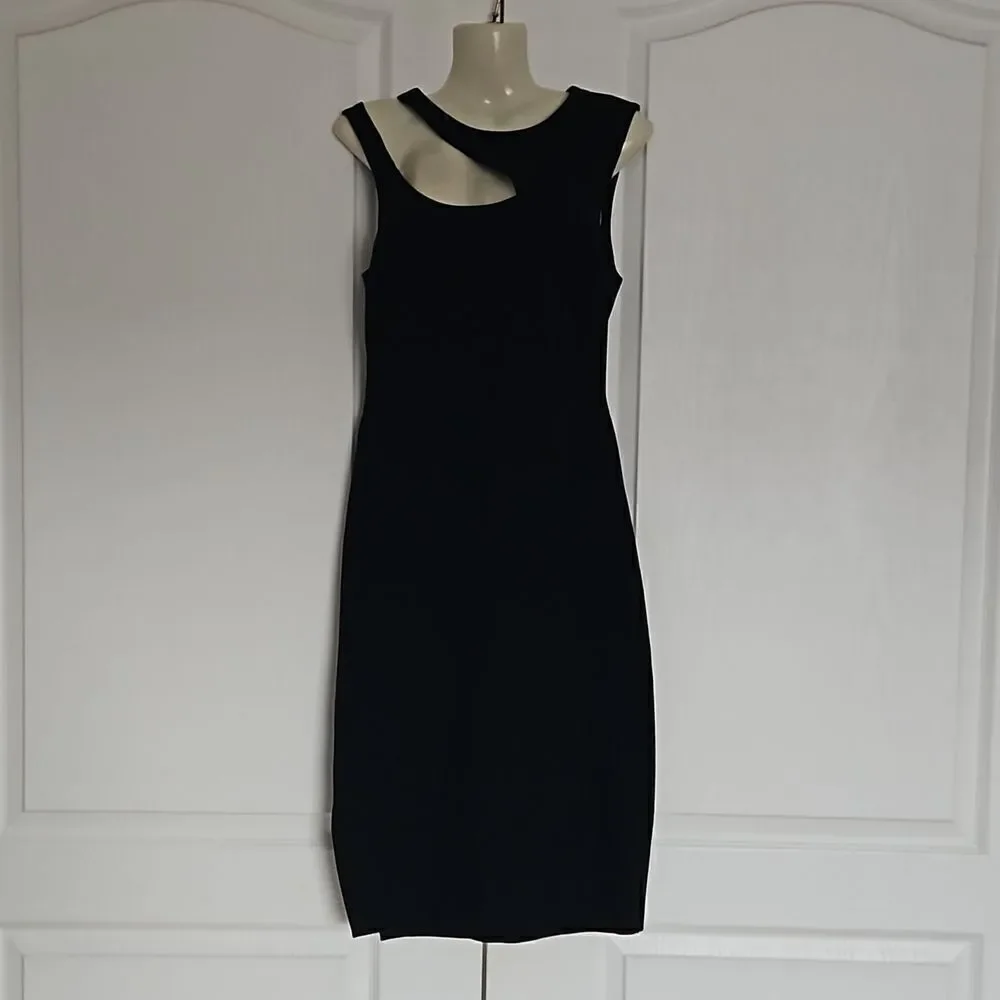 Marciano Ladies Bodycon Cut Out Midi Dress Small Black - Picture 1 of 16